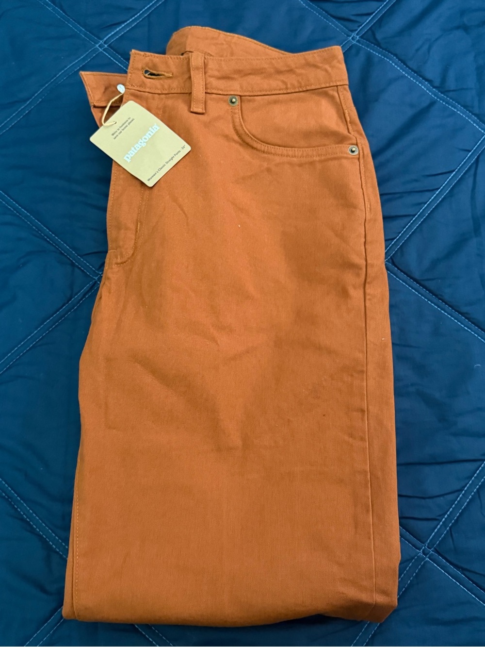 Patagonia Rust Orange Straight-Leg Pants
